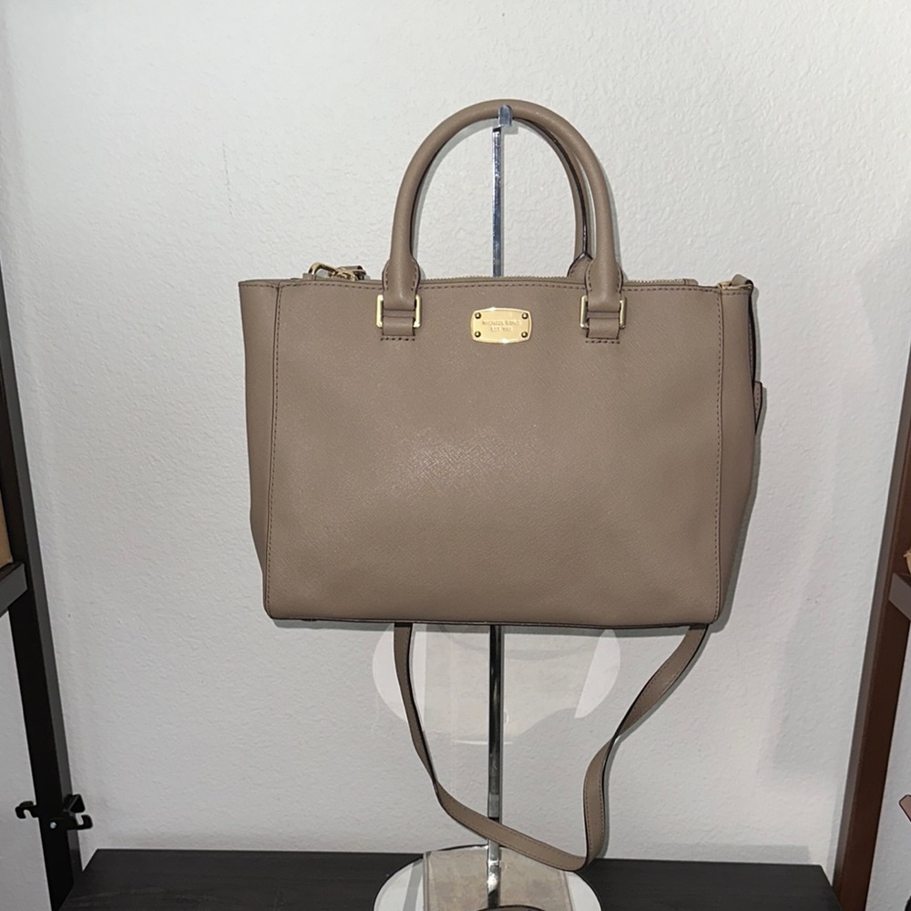 Michael Kors Kellen Saffiano Leather Satchel, Shoulder Bag